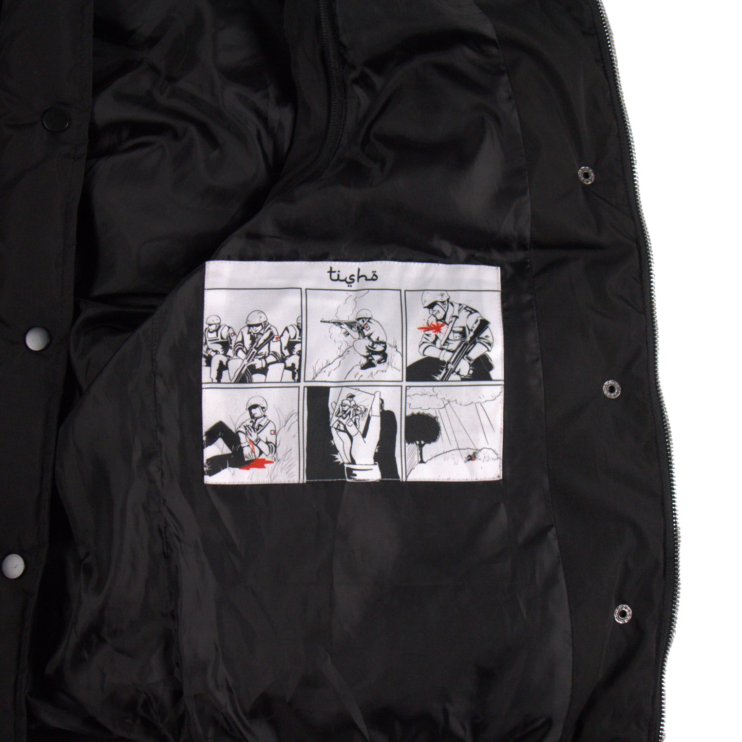 War Puffer Jacket Black